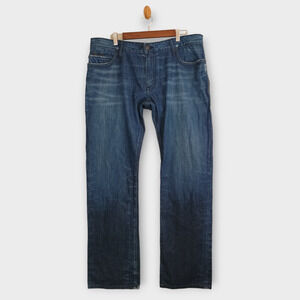 Robin's Jean Men's 40 Blue Double Back Pocket Rhinestones Dark Wash Denim 40x35